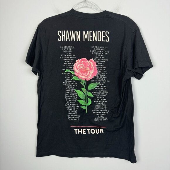 SHAWN MENDES Black Short Sleeve Tour Tee Unisex Size Large Band T-Shirt - Picture 6 of 6
